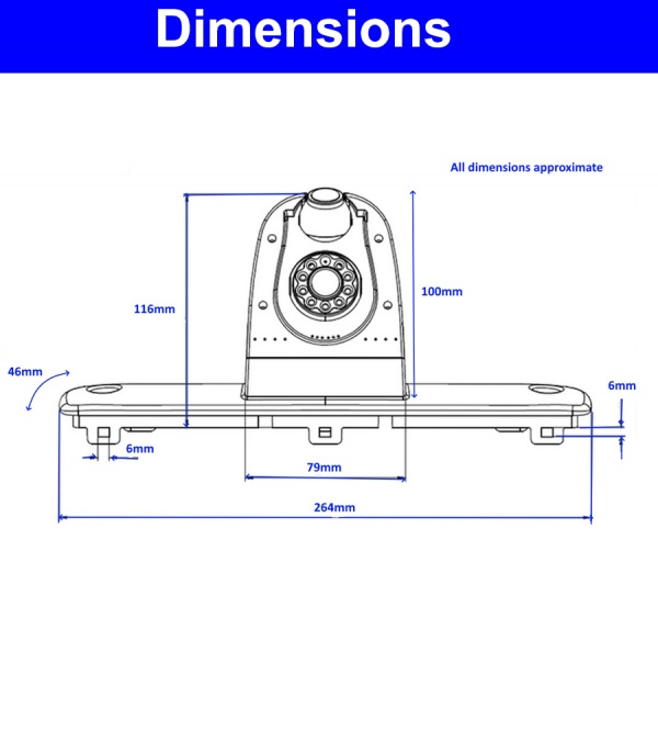 Fiat Ducato, Peugeot Boxer, Citroen Relay dual lens brake light reversing camera